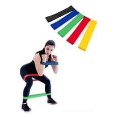 Kit 5 Elástico para Exercícios Mini Band Elástico de Exercício Crossfit Fisioterapía