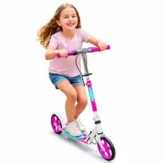 Patinete Infantil Dobrável Ajustável Rodas Grandes Freio Mão 70kg Scooter Menino Menina Criança