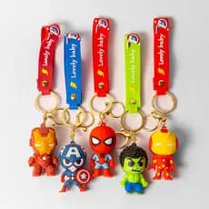 Chaveiro 3D Avengers Vingadores Super Heróis Emborrachado com Mosquetão