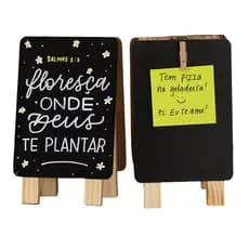 Cavalete Quadro Decorativo com Frase + Porta Recados Feito à Mão