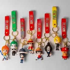 Chaveiro 3D One Piece Emborrachado com Mosquetão
