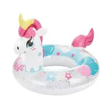 Boia de Unicórnio Redonda Infantil Piscina Mar com Glitter - 63cm