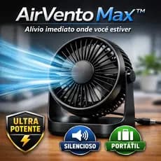 AirVento Max Mini Ventilador USB Turbo Silencioso Portátil – Super Potente 17,5cm