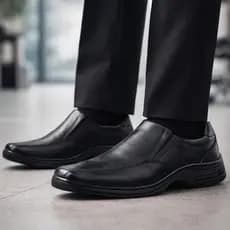 Sapato Social Masculino Couro é Ortopédico é Confortável e Leve Ideal para o dia a dia no trabalho