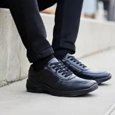 Sapato Social Masculino Preto em Couro muito Confortável