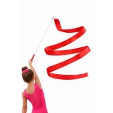 Fita De Ginastica Rítmica Apresentação 4mt Vermelho C/ Estilete