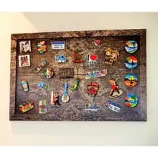 Quadro Decorativo Mural Viagens Ima Fotos Magnético 44x66 Cm