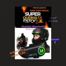 Moto Fone Musica Comunicador Motoboy Ejeas V6 Fone Moto Prova Dágua Atendimento Conversa