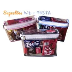 Kit c/12 unidades Necessaires Viés- Rosa/Azul/cinza - Organizador - Multiuso - Guarda Roupa- Brinquedos- Malas - Bolsas.
