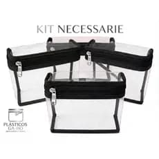 KIT- de 10 à 50 unidades Necessaire Black -  Organização em malas, viagem, acessórios, objetos pessoais, beleza, estilo.