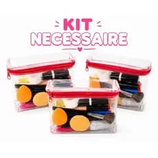 kit - Necessarie c/10 -20 ou 30 unds - Ziper Vermelho -Kit festa ao Dia dos Namorados - Organizador compacto e elegante!