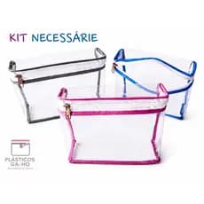 Kit c/-10 und Necessaire Viés- Rosa/Azul/cinza - Organizador - Multiuso - Guarda Roupa - Brinquedos - Malas - Bolsas.