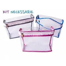 Kit c/-50 und Necessaire - Rosa - Azul - Cinza- Organizador  Multiuso - Guarda Roupa - Brinquedos  Malas - Bolsas - kits