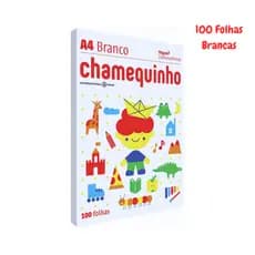 Pacote Papel Chamequinho Sulfite A4 75g/m² Branco 100 Folhas Chamex