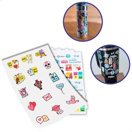Impressão Dtf Uv 30x57 Tag  Sua Arte Personalizada a Prova de Agua Para Vidro Metal Caneca Aluminio Qualidade Premium