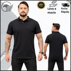 Polo Masculina Slim Fit Premium 100% Algodão Alta Qualidade não Desbota