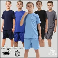 Conjunto Infantil Menino Premium Camiseta e Short  Roupa Casuais