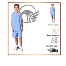 Conjunto Juvenil Dry Fit Regata e Short Esportivo