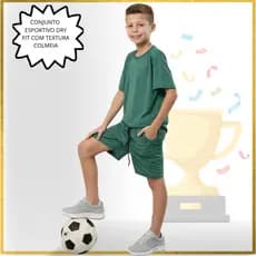 kit conjunto infantil Premium  menino  confortável esporte e lazer