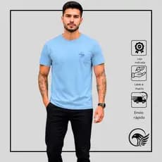 Camiseta Masculina Lisa  Algodão Premium Slim Fit Alta Qualidade Confortável