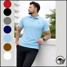 Camisa Polo Masculina malha peruana 30.1 Básica Algodão Premium camiseta Lisa P M G E GG