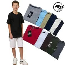 Kit 2 Camiseta Infantil Menino Algodão 30.1 Premium Qualidade Superior Macia Confortável