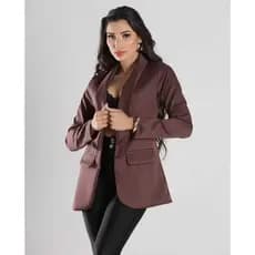 Max blazer Feminina longo Alfataria Social manga longo