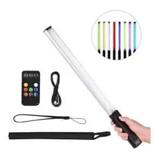 Bastão Led Rgb Luxceo Q508 Profissional Com Controle Remoto Cor Da Estrutura Preto 110v/220v
