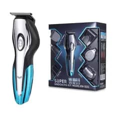 ✂️ Aparador de Pelos KEMEI Profissional 11 em 1 – Super Grooming Kit KM-5031