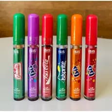 Kit 10 Lip Gloss Sabor Refrigerante Isis Makeup Brilho Labial Hidratação Longa Duração