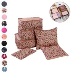 Kit Organizador de Malas com 6 Peças Nylon Com Fecho Eclair