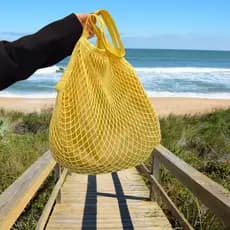 Bolsa saco estilo rede croche tiracolo com forro feminina verão praia piscina passeio