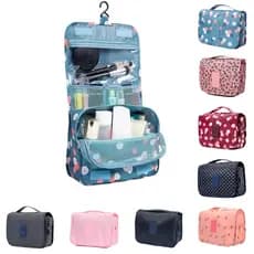 Necessaire Feminina Viagem com Gancho para Pendurar Organizar Maquiagem