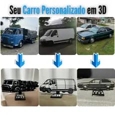 Carro Personalizado em 3D | Miniatura Decorativa Sob Encomenda | Modelo Exclusivo