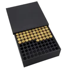 Caixa Organizadora 100 Munições .22LR – Estojo Compacto com Tampa