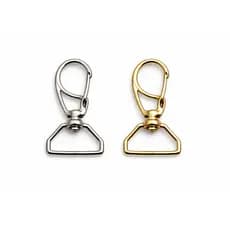 Kit 50 Unidades Mosquetão 20mm Fecho Giratório Dourado Prata Ouro Velho Bolsa E Artesanato