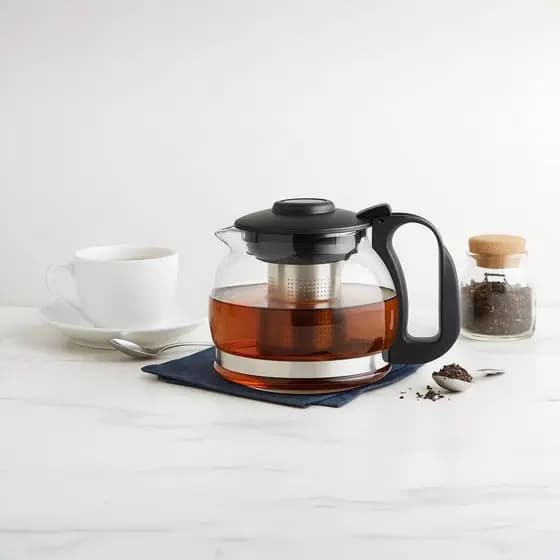 Chaleira de Vidro Bule com Infusor Inox 1200ml Chá e Café | Design Moderno