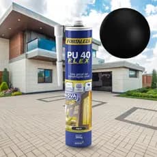 Selante Adesivo PU 40 Flex Cartucho Preto Fortaleza Construção Estrutura Metálica Resistência Flexibilidade