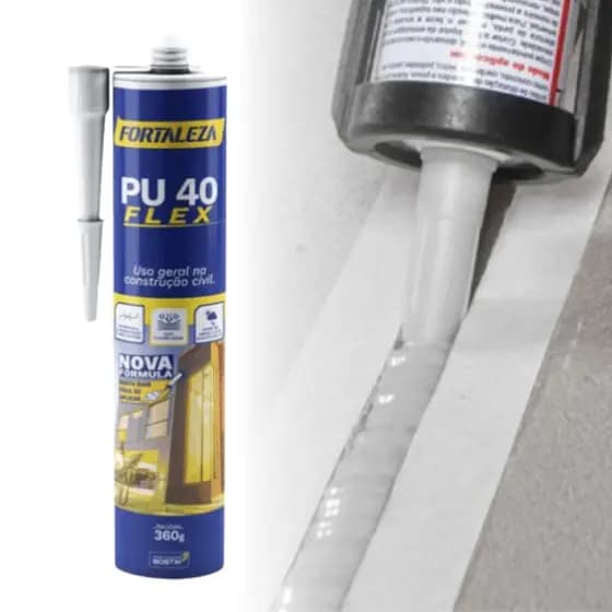 Aplicador Selante PU 40 Adesivo Flex Branco Fortaleza Vedação Uso Geral Profissional