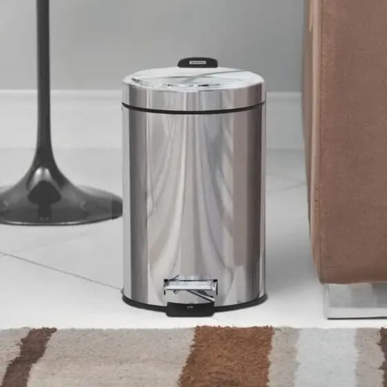 Lixeira Inox Tramontina Reforçada Balde Removível 5 Litros