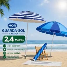 Guarda Sol 2,4m Grande Articulavel Praia Piscina e 2,20m Area Externa Mor