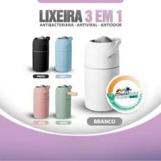 Lixeira Antiodor Multifuncional 3 em 1 – Fraldas, Banheiro, Bebê e Pets com Fechamento Hermético