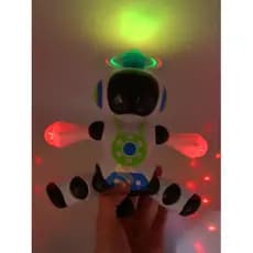 Brinquedo Robô Dança Gira 360 Emite Luzes E Musica top criança Gira Dança