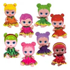 Boneca coleção frutinhas com cheiro de fruta colecionavel cotiplas brinquedo para menina