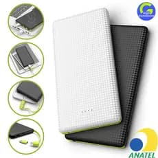 Carregador Portátil Pineng Power Bank 10.000mAh com Adaptador para iPhone e Android (V8)
