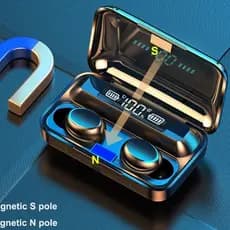 F9 Air Pro 5.0 Fone de Ouvido Sem Fio com Bateria de Longa Duração, Bluetooth de Baixa Latência e Proteção Contra Água