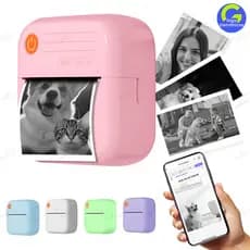 Nova mini impressora: modelo portátil e sem fio, compatível com sistemas Android e iOS, impressão em papel térmico.