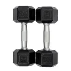 Par Dumbell 6kg Sextavado Emborrachado Vulcanizado Halter Academia Musculação - (2 Unidades)