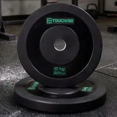 Kit 02 Anilhas de 10kg (20kg) Emborrachada Crossfit Bumper Touch And Go