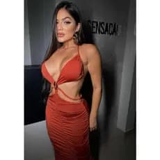Vestido Feminino Midi em Suplex Poliamida – Tamanho Único (Veste 38 ao 42)